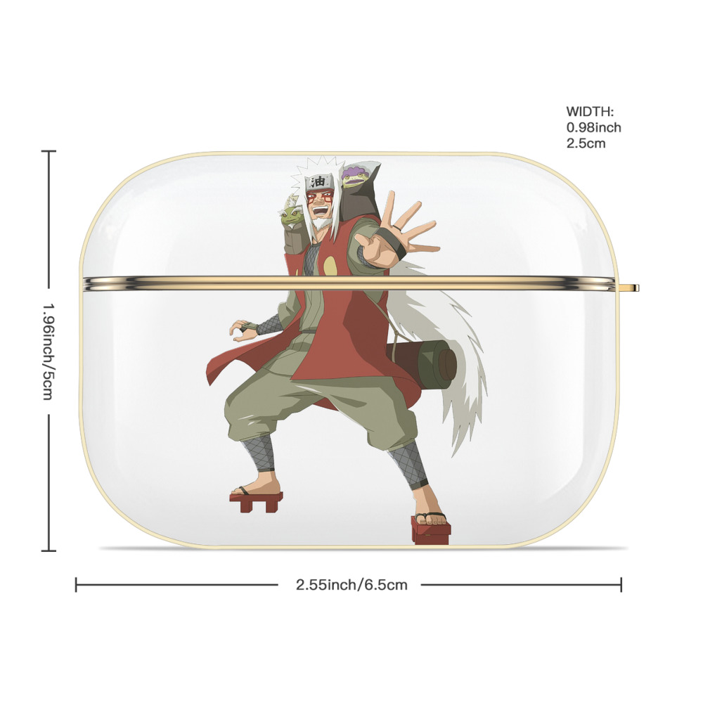 NARUTO -ナルト- 自来也（じらいや） Jiraiya 【AirPods Pro用】ハードシェル保護ケース｜耐衝撃・防指紋・カラビナ付き商品仕様