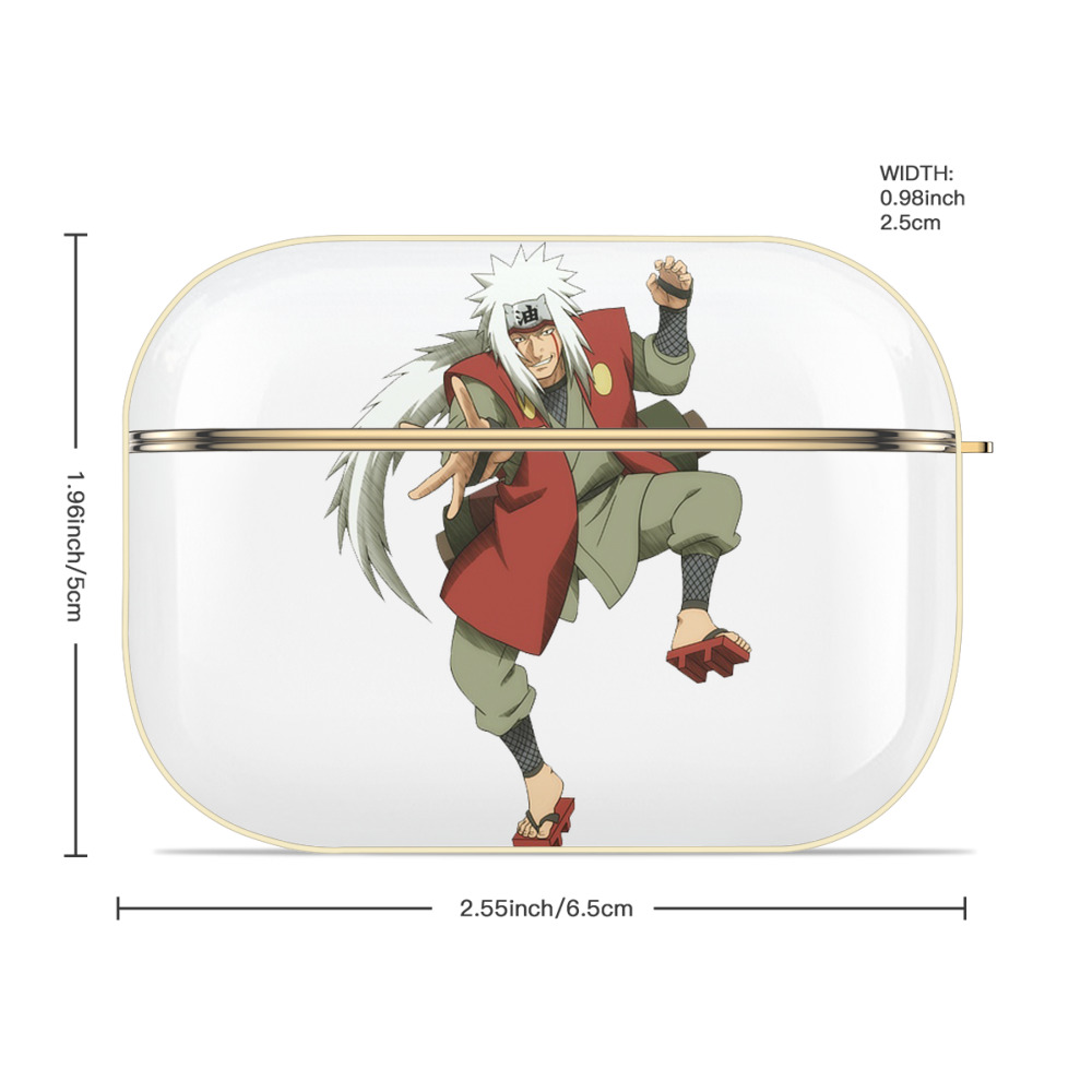 NARUTO -ナルト- 自来也（じらいや） Jiraiya 【AirPods Pro用】ハードシェル保護ケース｜耐衝撃・防指紋・カラビナ付き商品仕様
