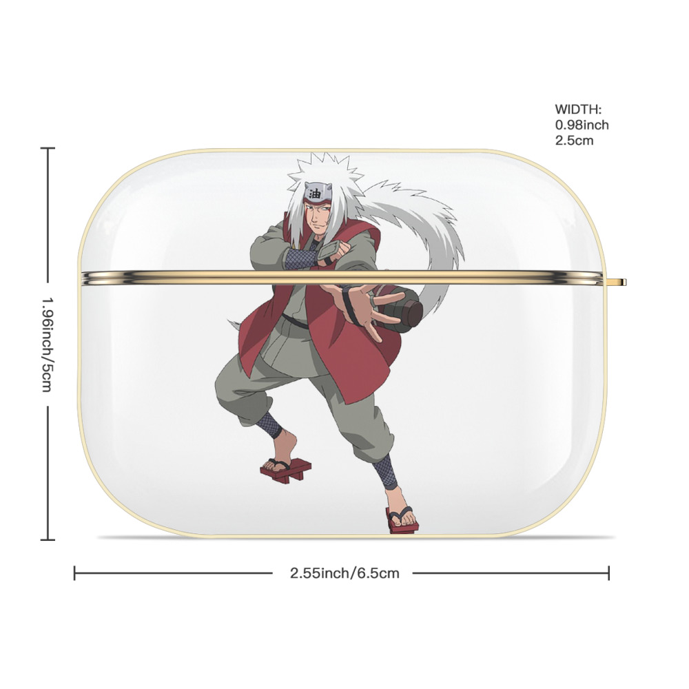 NARUTO -ナルト- 自来也（じらいや） Jiraiya 【AirPods Pro用】ハードシェル保護ケース｜耐衝撃・防指紋・カラビナ付き商品仕様