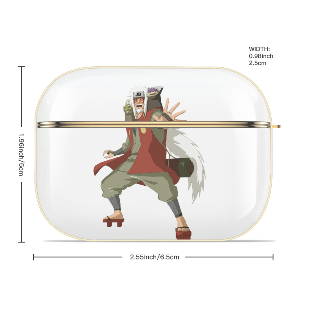 NARUTO -ナルト- 自来也（じらいや） Jiraiya 【AirPods Pro用】ハードシェル保護ケース｜耐衝撃・防指紋・カラビナ付き商品仕様
