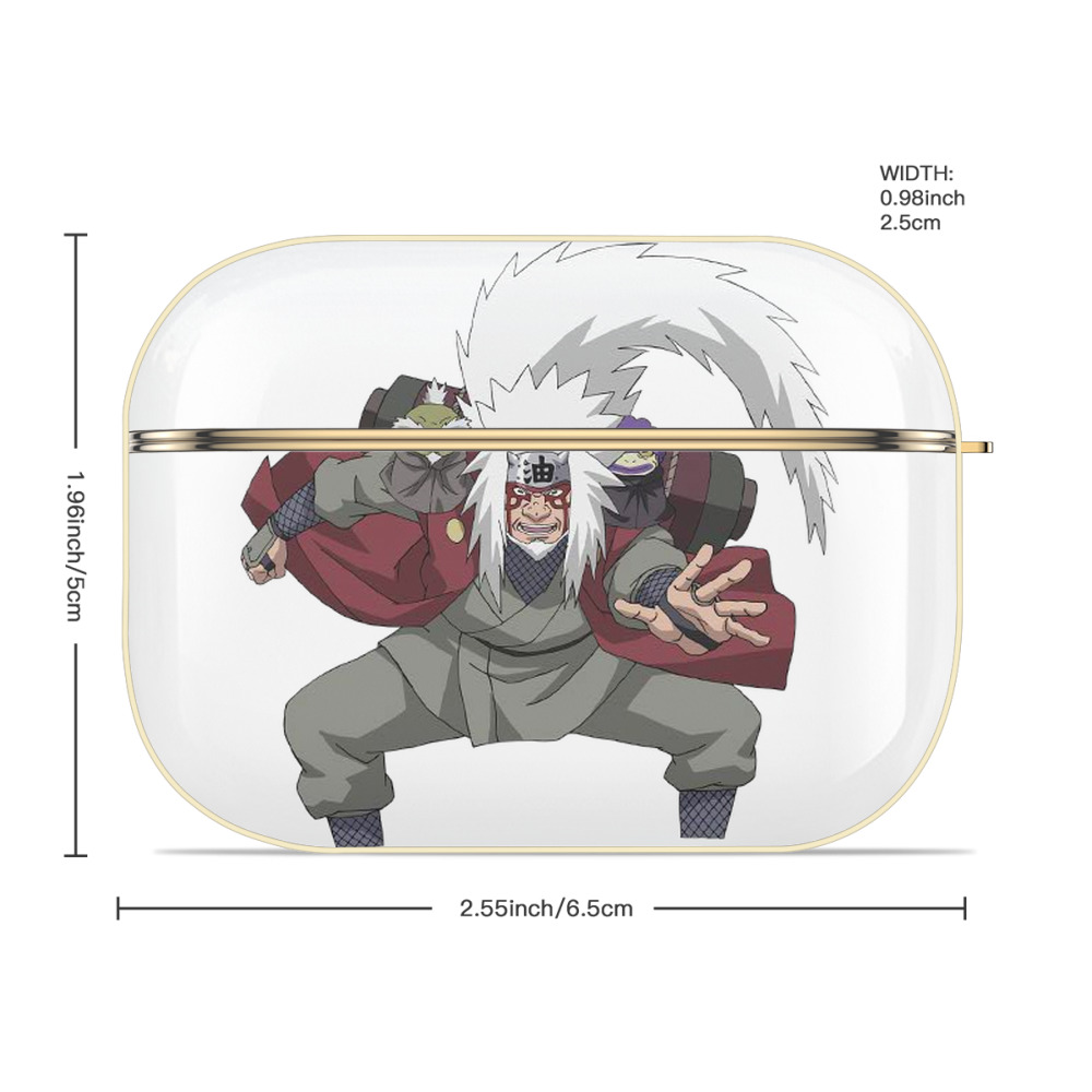 NARUTO -ナルト- 自来也（じらいや） Jiraiya 【AirPods Pro用】ハードシェル保護ケース｜耐衝撃・防指紋・カラビナ付き商品仕様