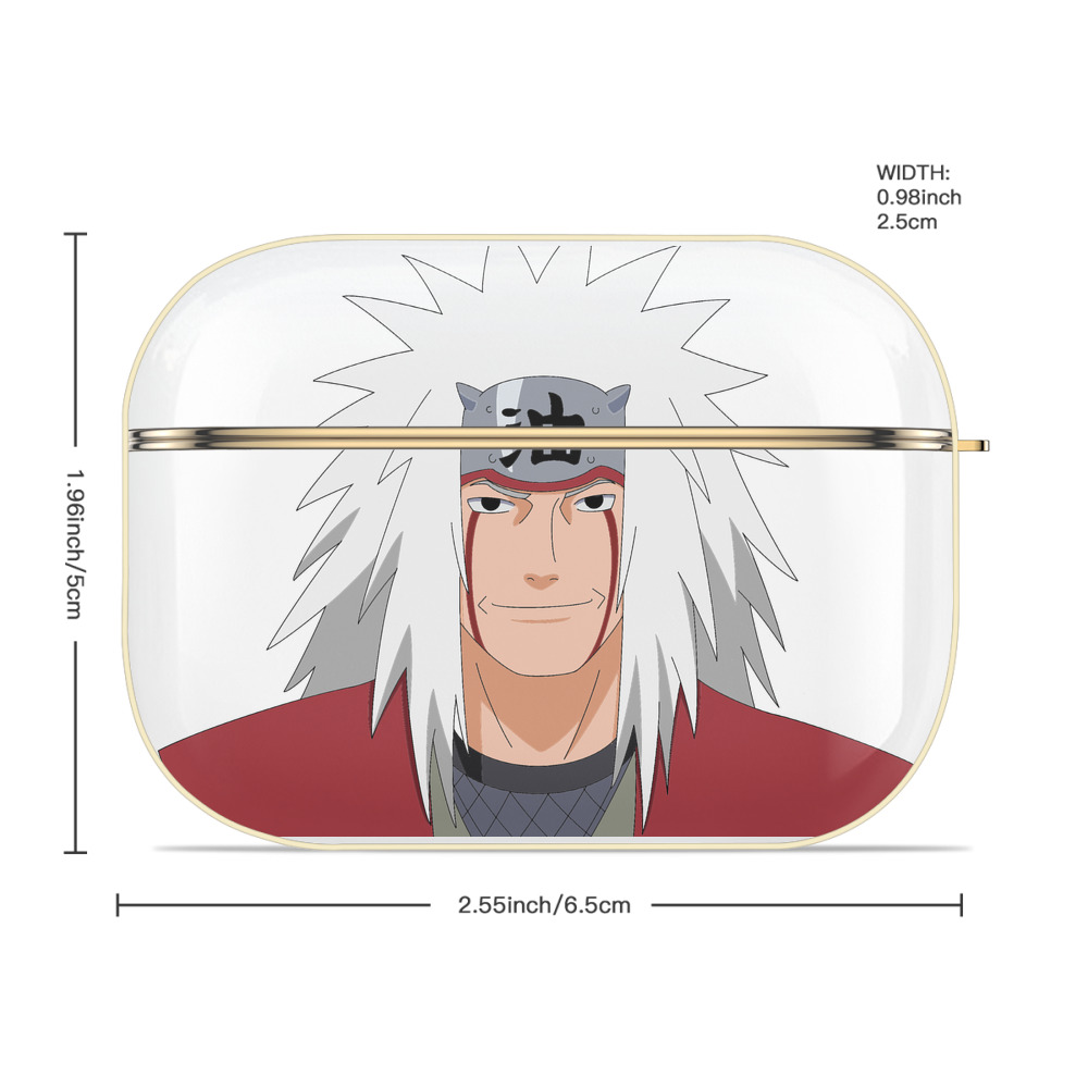 NARUTO -ナルト- 自来也（じらいや） Jiraiya 【AirPods Pro用】ハードシェル保護ケース｜耐衝撃・防指紋・カラビナ付き商品仕様