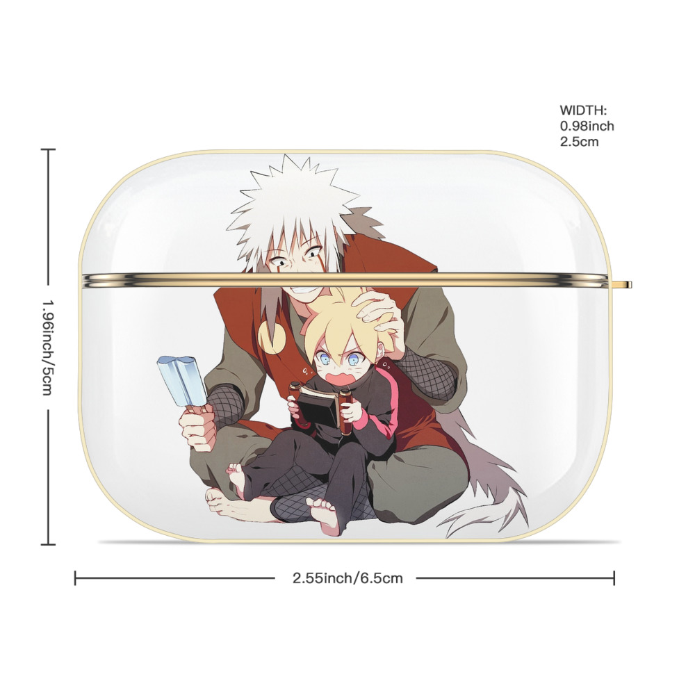 NARUTO -ナルト- 自来也（じらいや） Jiraiya 【AirPods Pro用】ハードシェル保護ケース｜耐衝撃・防指紋・カラビナ付き商品仕様