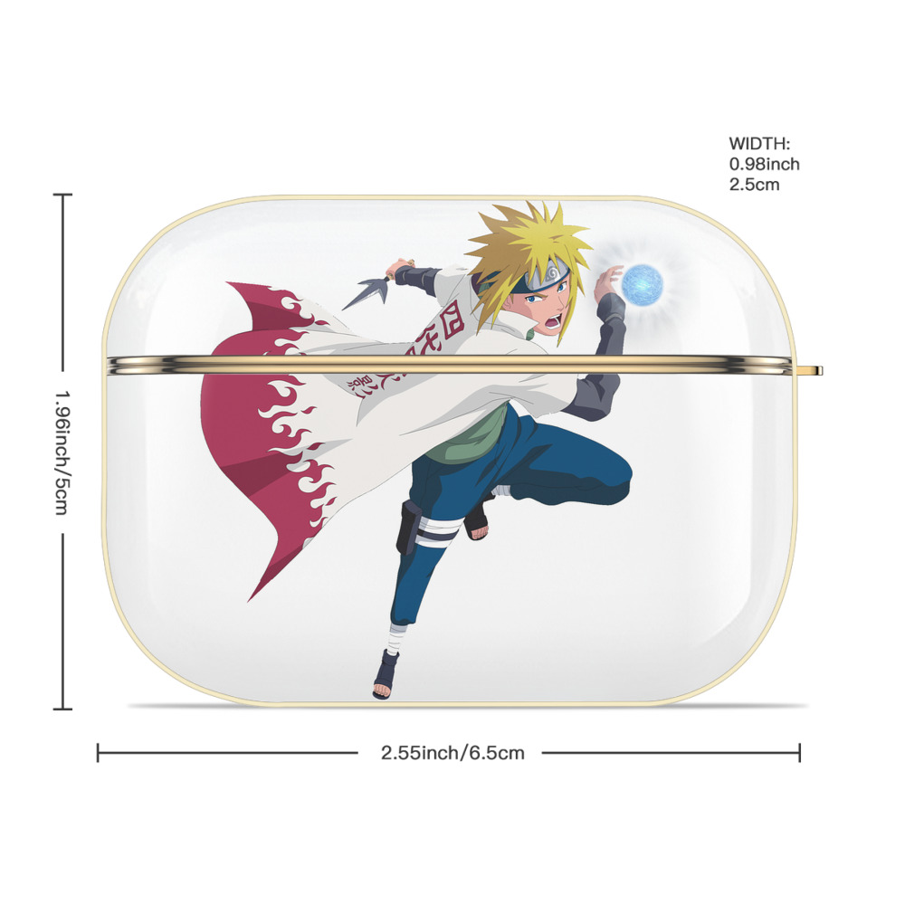 NARUTO -ナルト- 波風 ミナト Namikaze Minato 【AirPods Pro用】ハードシェル保護ケース｜耐衝撃・防指紋・カラビナ付き商品仕様