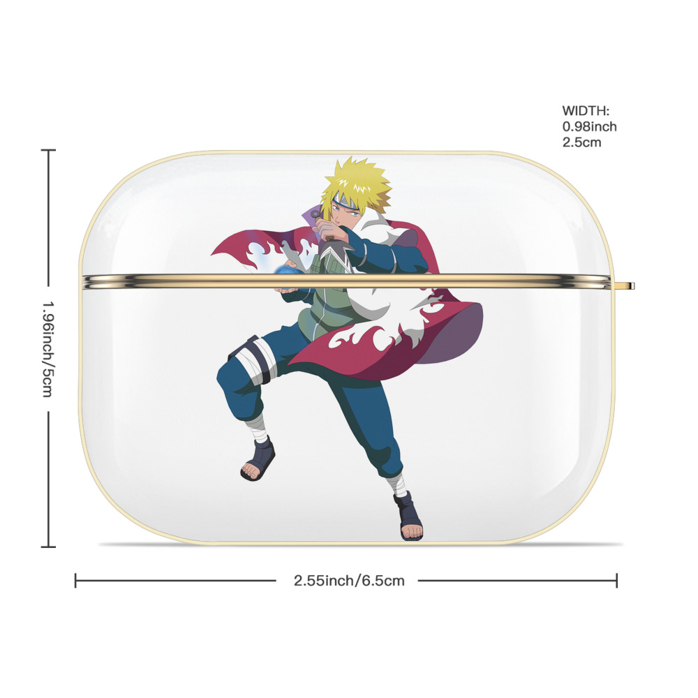 NARUTO -ナルト- 波風 ミナト Namikaze Minato 【AirPods Pro用】ハードシェル保護ケース｜耐衝撃・防指紋・カラビナ付き商品仕様
