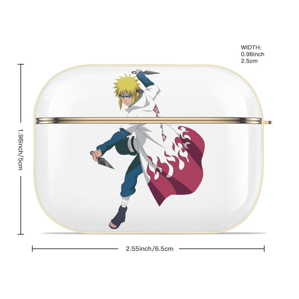 NARUTO -ナルト- 波風 ミナト Namikaze Minato 【AirPods Pro用】ハードシェル保護ケース｜耐衝撃・防指紋・カラビナ付き商品仕様