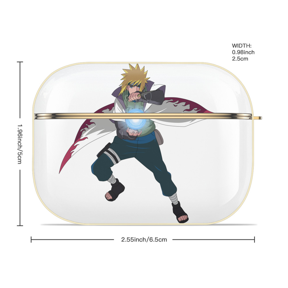 NARUTO -ナルト- 波風 ミナト Namikaze Minato 【AirPods Pro用】ハードシェル保護ケース｜耐衝撃・防指紋・カラビナ付き商品仕様