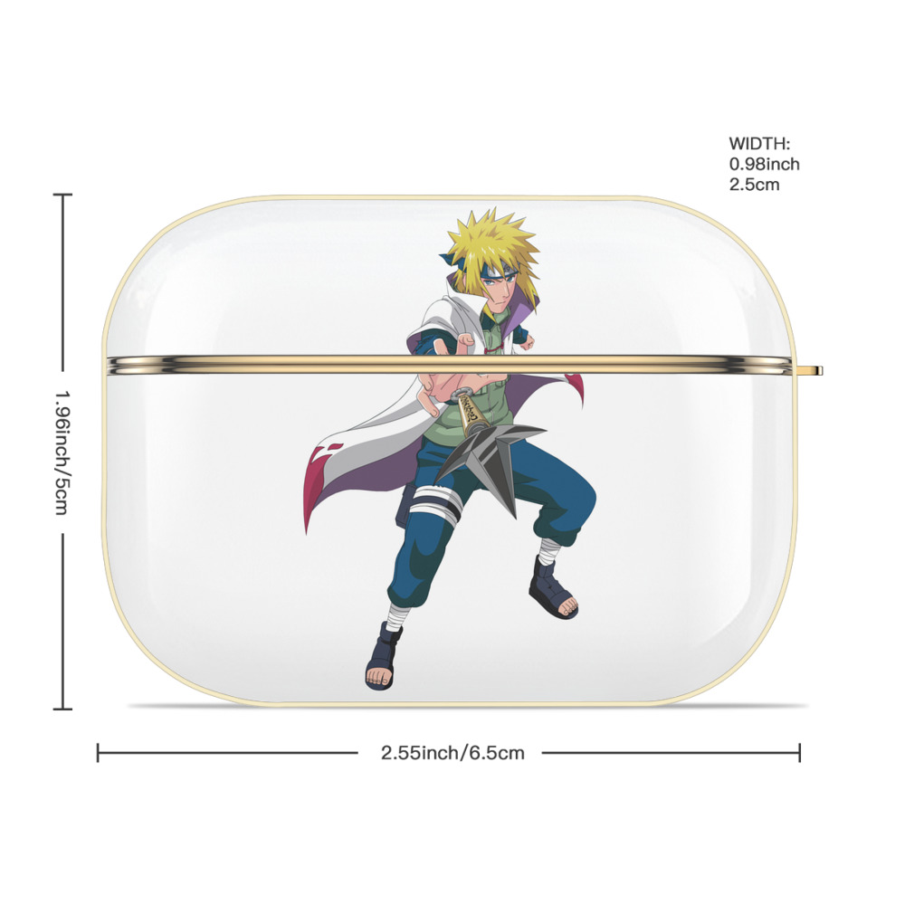 NARUTO -ナルト- 波風 ミナト Namikaze Minato 【AirPods Pro用】ハードシェル保護ケース｜耐衝撃・防指紋・カラビナ付き商品仕様