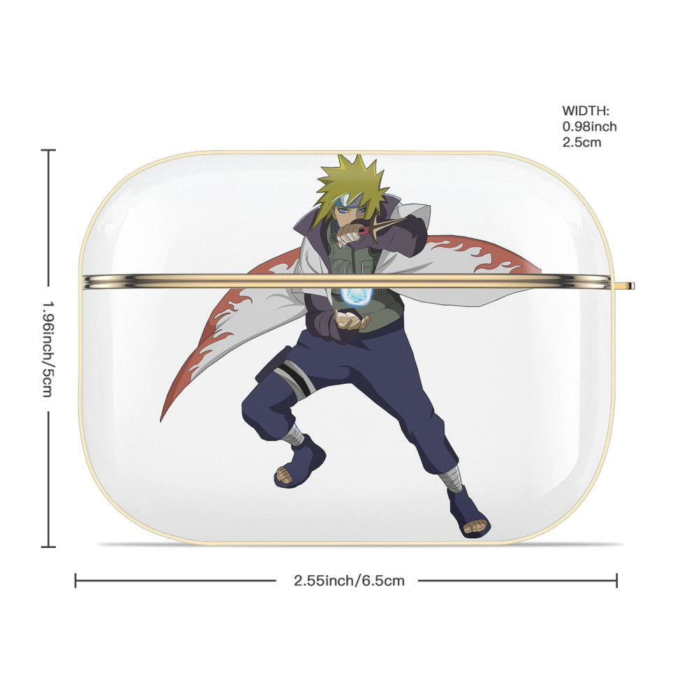 NARUTO -ナルト- 波風 ミナト Namikaze Minato 【AirPods Pro用】ハードシェル保護ケース｜耐衝撃・防指紋・カラビナ付き商品仕様