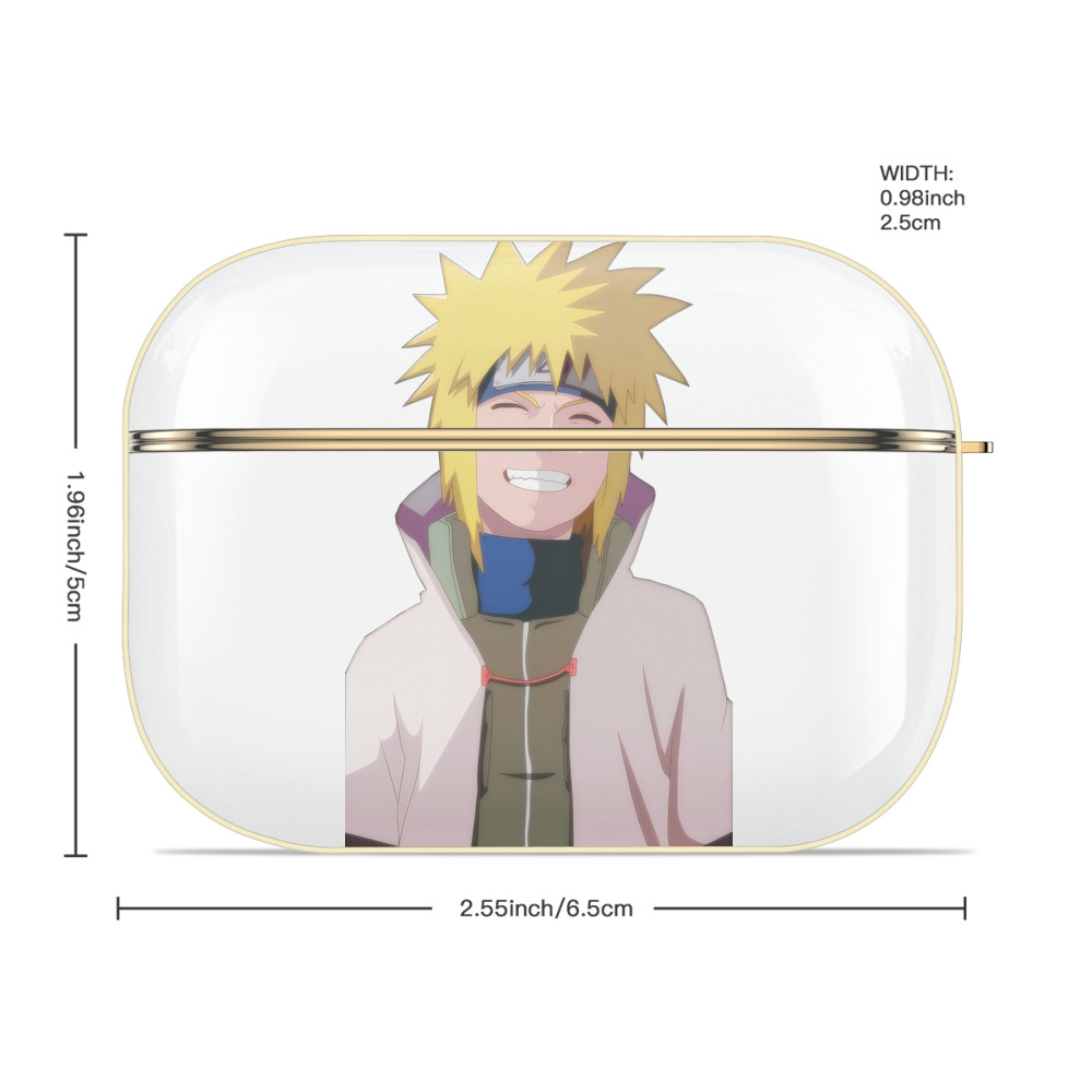 NARUTO -ナルト- 波風 ミナト Namikaze Minato 【AirPods Pro用】ハードシェル保護ケース｜耐衝撃・防指紋・カラビナ付き商品仕様