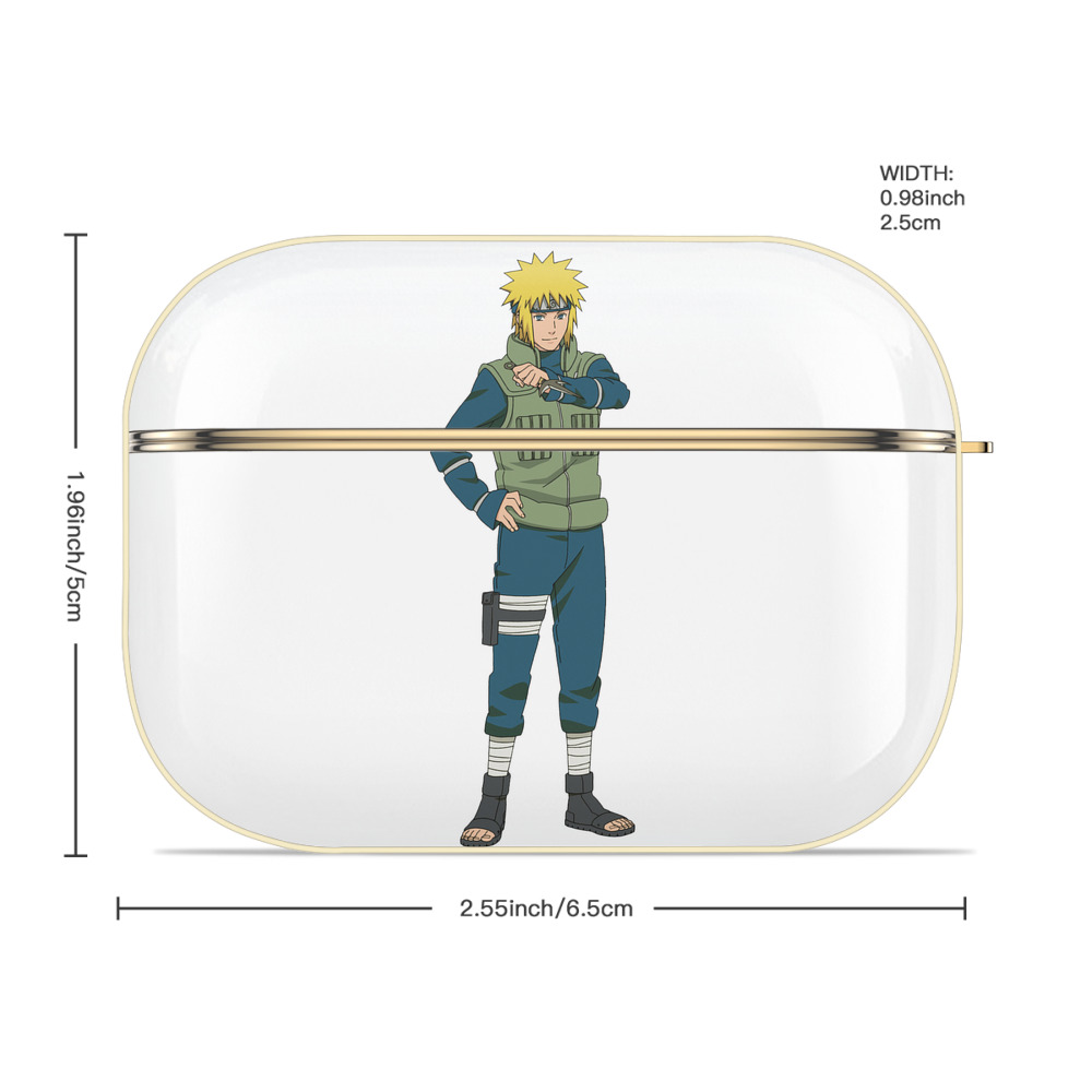 NARUTO -ナルト- 波風 ミナト Namikaze Minato 【AirPods Pro用】ハードシェル保護ケース｜耐衝撃・防指紋・カラビナ付き商品仕様