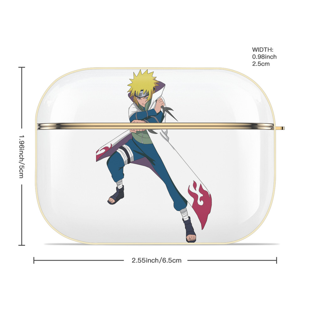 NARUTO -ナルト- 波風 ミナト Namikaze Minato 【AirPods Pro用】ハードシェル保護ケース｜耐衝撃・防指紋・カラビナ付き商品仕様