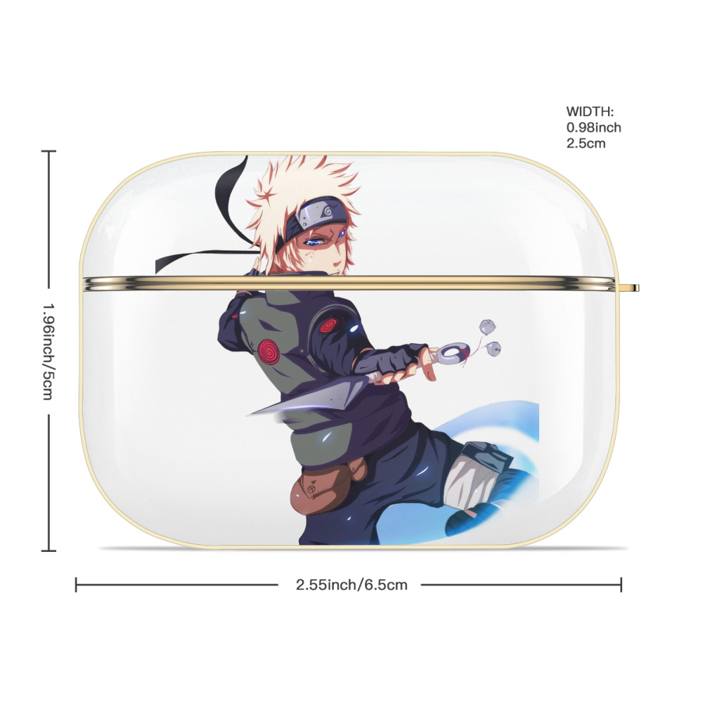 NARUTO -ナルト- 波風 ミナト Namikaze Minato 【AirPods Pro用】ハードシェル保護ケース｜耐衝撃・防指紋・カラビナ付き商品仕様
