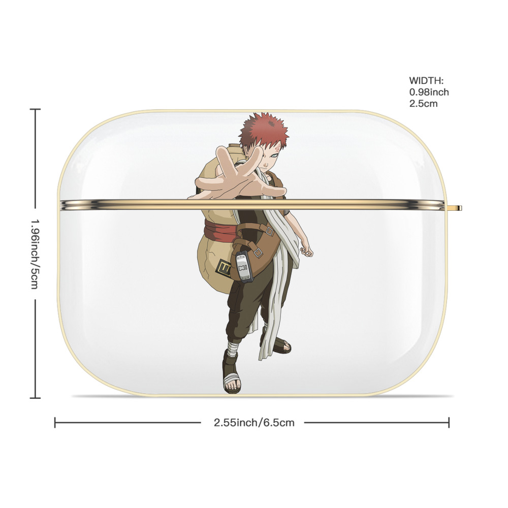 NARUTO -ナルト- ガアラ Gaara 【AirPods Pro用】ハードシェル保護ケース｜耐衝撃・防指紋・カラビナ付き商品仕様