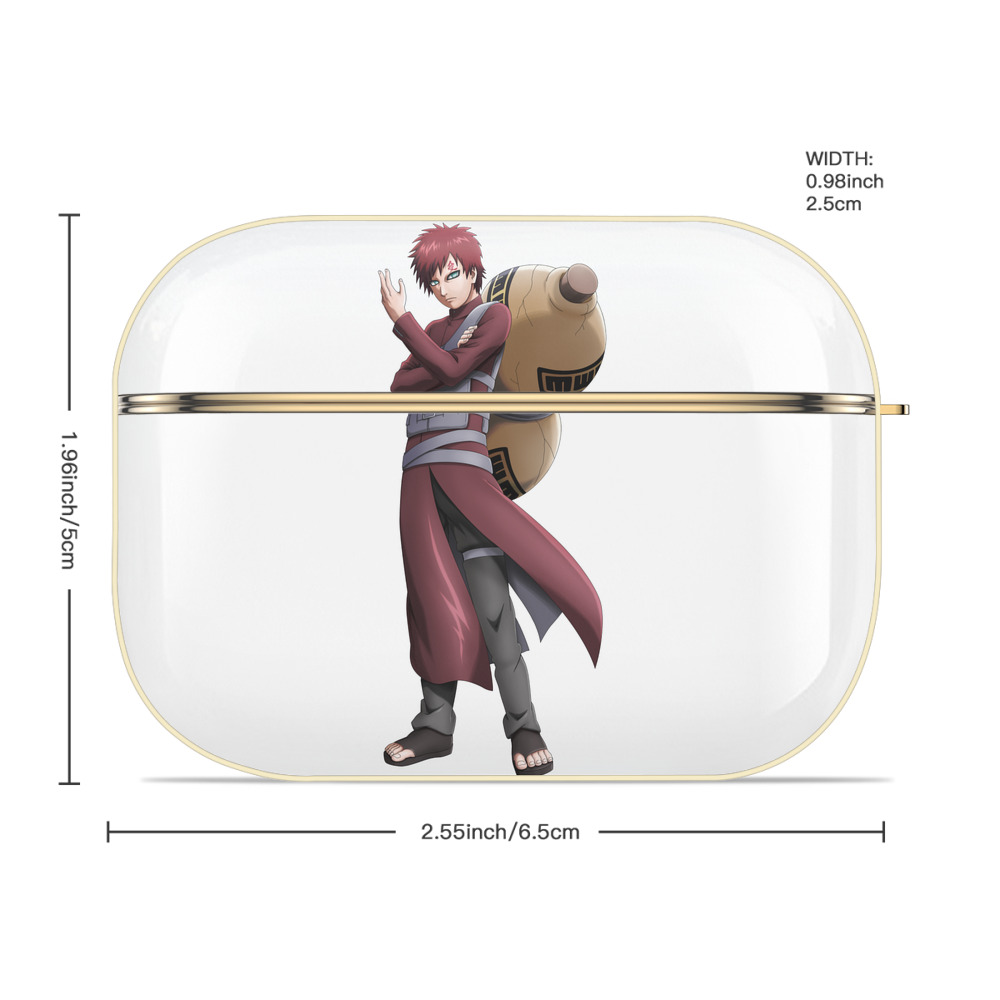 NARUTO -ナルト- ガアラ Gaara 【AirPods Pro用】ハードシェル保護ケース｜耐衝撃・防指紋・カラビナ付き商品仕様