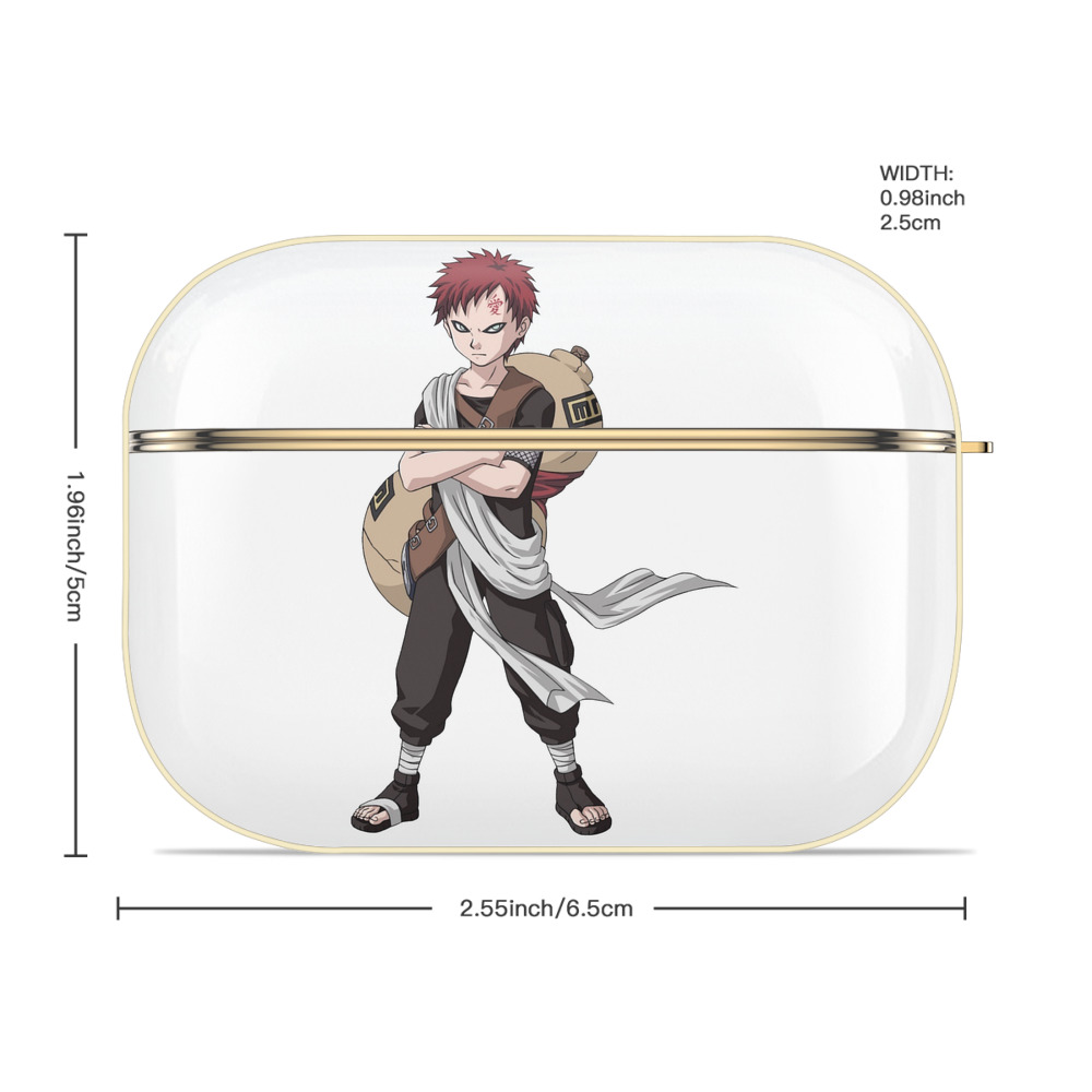 NARUTO -ナルト- ガアラ Gaara 【AirPods Pro用】ハードシェル保護ケース｜耐衝撃・防指紋・カラビナ付き商品仕様