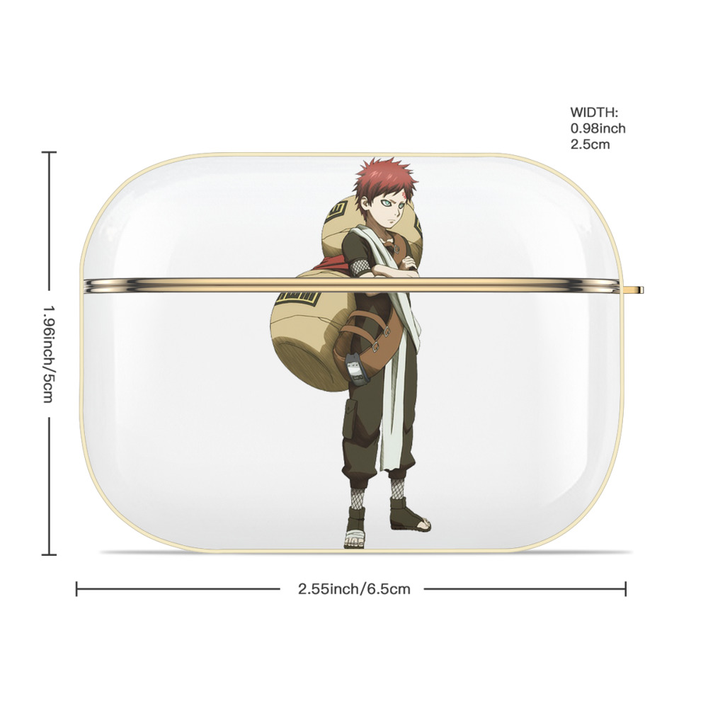 NARUTO -ナルト- ガアラ Gaara 【AirPods Pro用】ハードシェル保護ケース｜耐衝撃・防指紋・カラビナ付き商品仕様