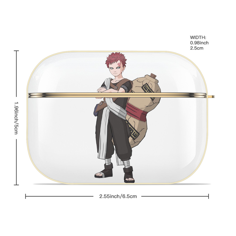 NARUTO -ナルト- ガアラ Gaara 【AirPods Pro用】ハードシェル保護ケース｜耐衝撃・防指紋・カラビナ付き商品仕様