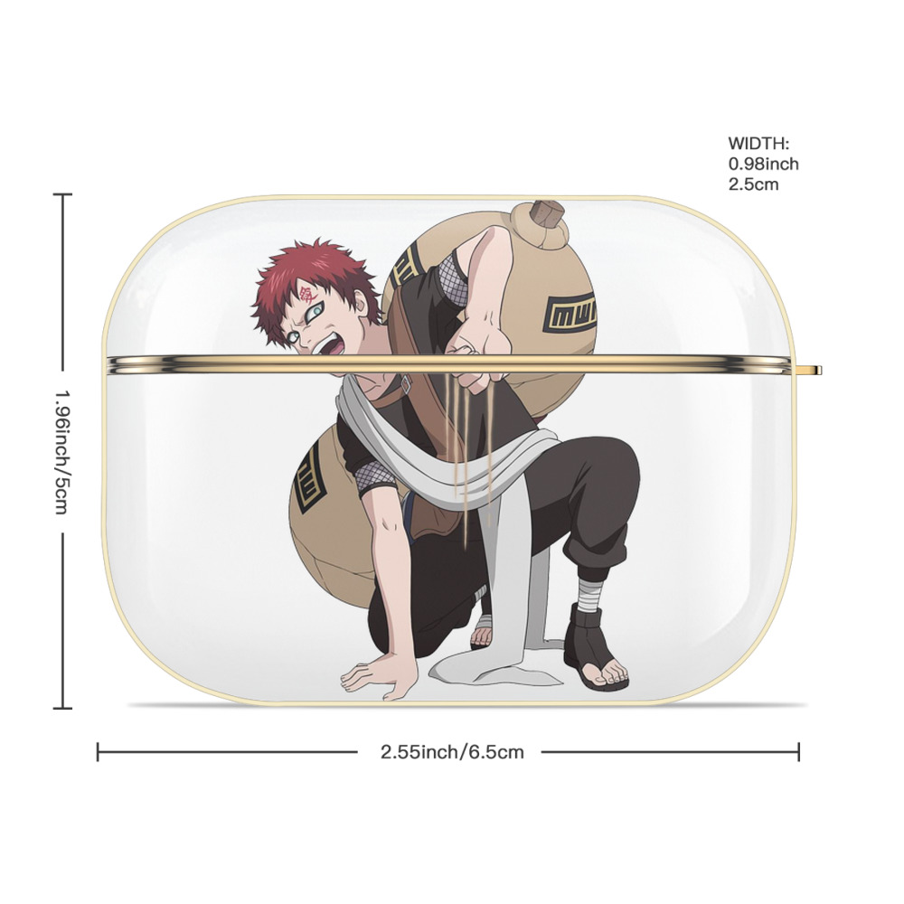 NARUTO -ナルト- ガアラ Gaara 【AirPods Pro用】ハードシェル保護ケース｜耐衝撃・防指紋・カラビナ付き商品仕様