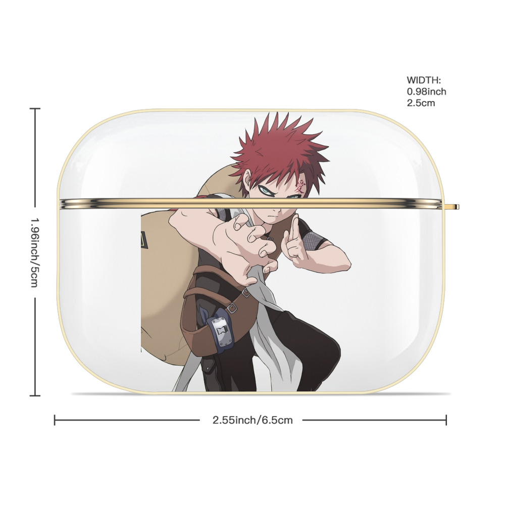 NARUTO -ナルト- ガアラ Gaara 【AirPods Pro用】ハードシェル保護ケース｜耐衝撃・防指紋・カラビナ付き商品仕様