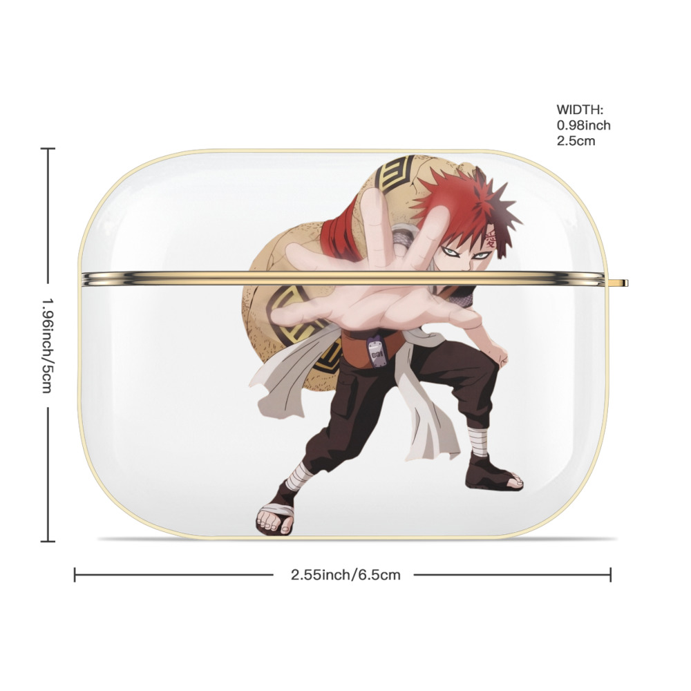 NARUTO -ナルト- ガアラ Gaara 【AirPods Pro用】ハードシェル保護ケース｜耐衝撃・防指紋・カラビナ付き商品仕様