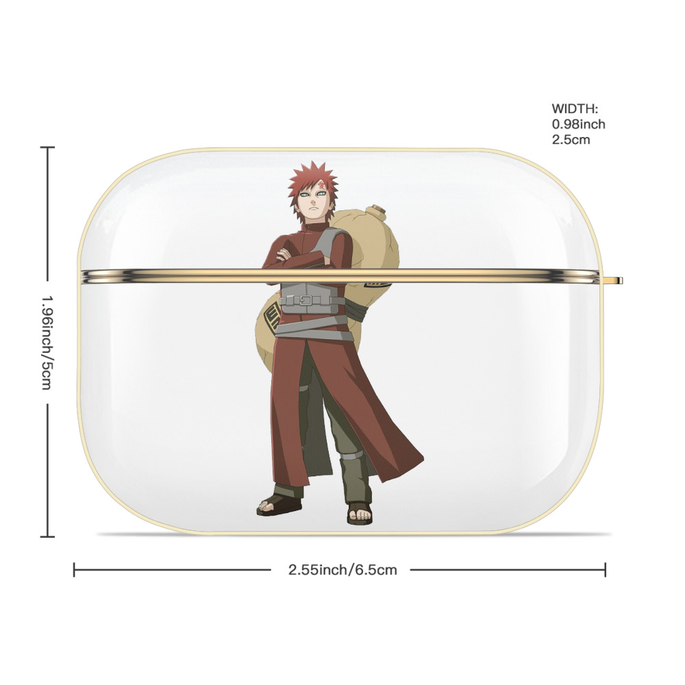 NARUTO -ナルト- ガアラ Gaara 【AirPods Pro用】ハードシェル保護ケース｜耐衝撃・防指紋・カラビナ付き商品仕様