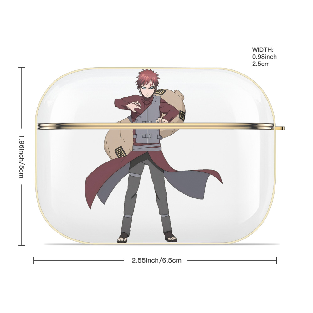 NARUTO -ナルト- ガアラ Gaara 【AirPods Pro用】ハードシェル保護ケース｜耐衝撃・防指紋・カラビナ付き商品仕様