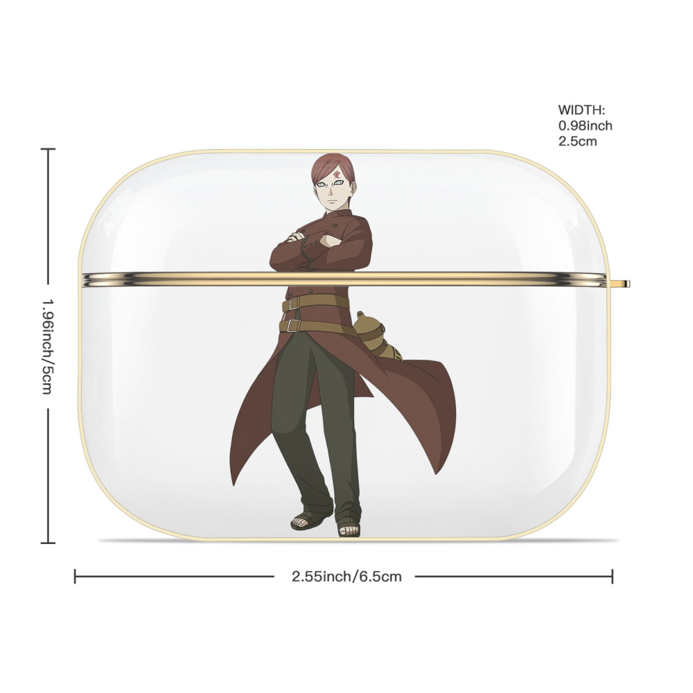 NARUTO -ナルト- ガアラ Gaara 【AirPods Pro用】ハードシェル保護ケース｜耐衝撃・防指紋・カラビナ付き商品仕様