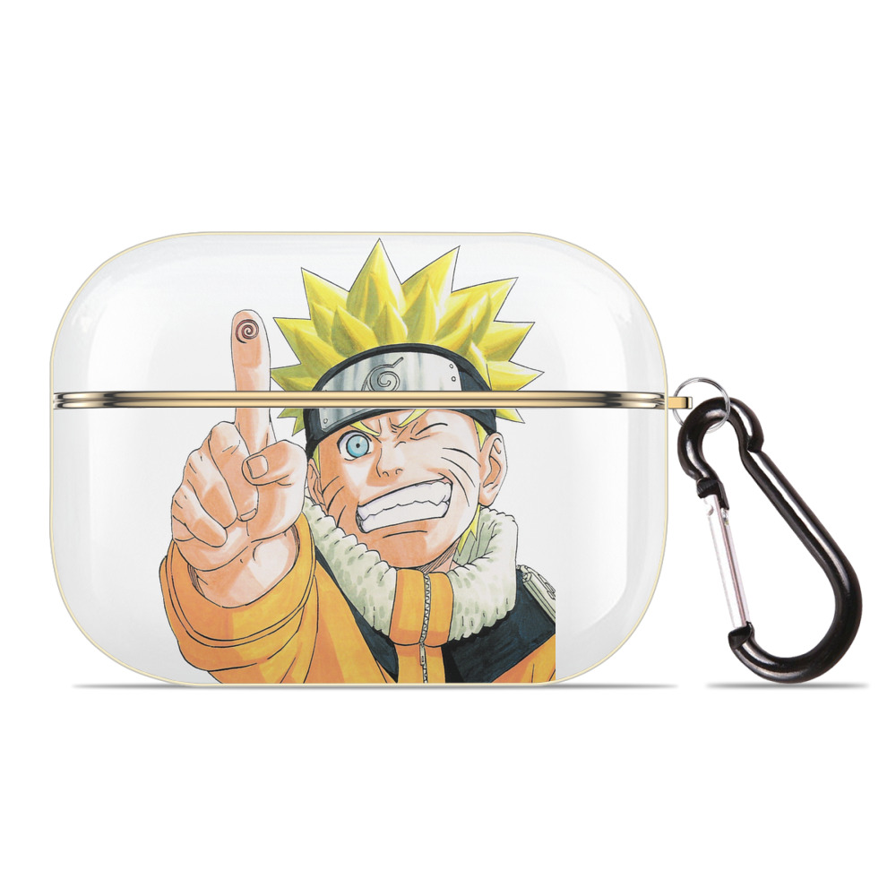 （画像用） NARUTO -ナルト- うずまき ナルト Uzumaki Naruto 【AirPods Pro用】ハードシェル保護ケース｜耐衝撃・防指紋・カラビナ付き商品仕様