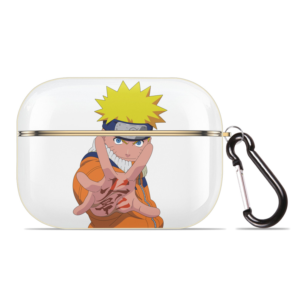 （画像用） NARUTO -ナルト- うずまき ナルト Uzumaki Naruto 【AirPods Pro用】ハードシェル保護ケース｜耐衝撃・防指紋・カラビナ付き商品仕様