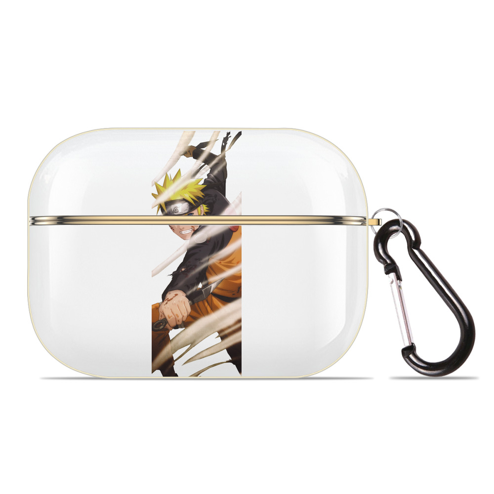 （画像用） NARUTO -ナルト- うずまき ナルト Uzumaki Naruto 【AirPods Pro用】ハードシェル保護ケース｜耐衝撃・防指紋・カラビナ付き商品仕様