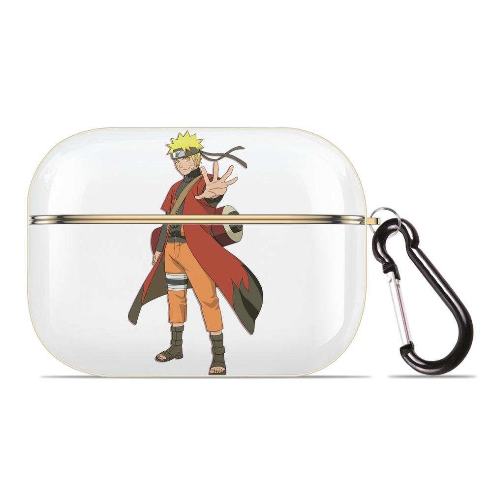 （画像用） NARUTO -ナルト- うずまき ナルト Uzumaki Naruto 【AirPods Pro用】ハードシェル保護ケース｜耐衝撃・防指紋・カラビナ付き商品仕様