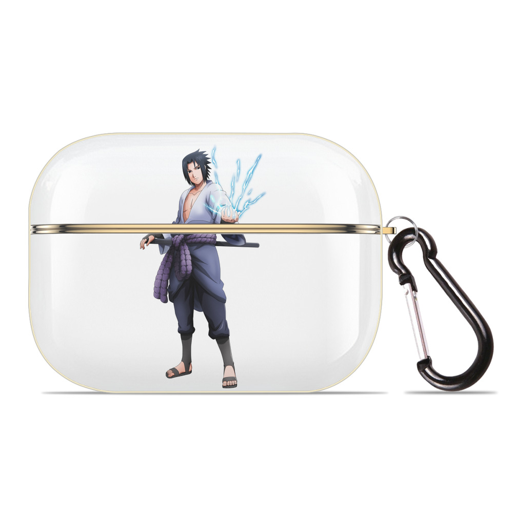 （画像用） NARUTO -ナルト- うちは サスケ Uchiha Sasuke 【AirPods Pro用】ハードシェル保護ケース｜耐衝撃・防指紋・カラビナ付き商品仕様