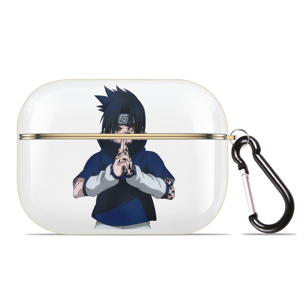 （画像用） NARUTO -ナルト- うちは サスケ Uchiha Sasuke 【AirPods Pro用】ハードシェル保護ケース｜耐衝撃・防指紋・カラビナ付き商品仕様