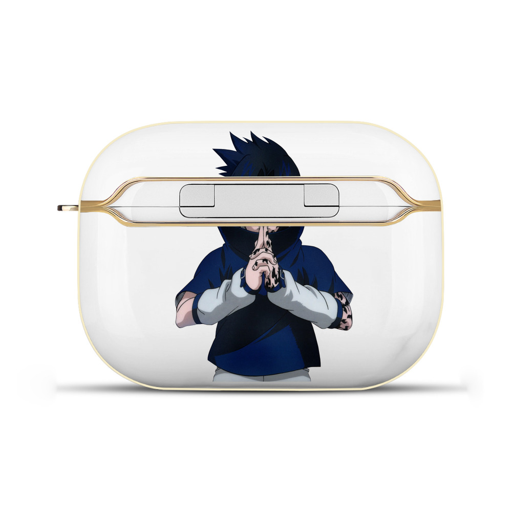 （画像用） NARUTO -ナルト- うちは サスケ Uchiha Sasuke 【AirPods Pro用】ハードシェル保護ケース｜耐衝撃・防指紋・カラビナ付き商品仕様