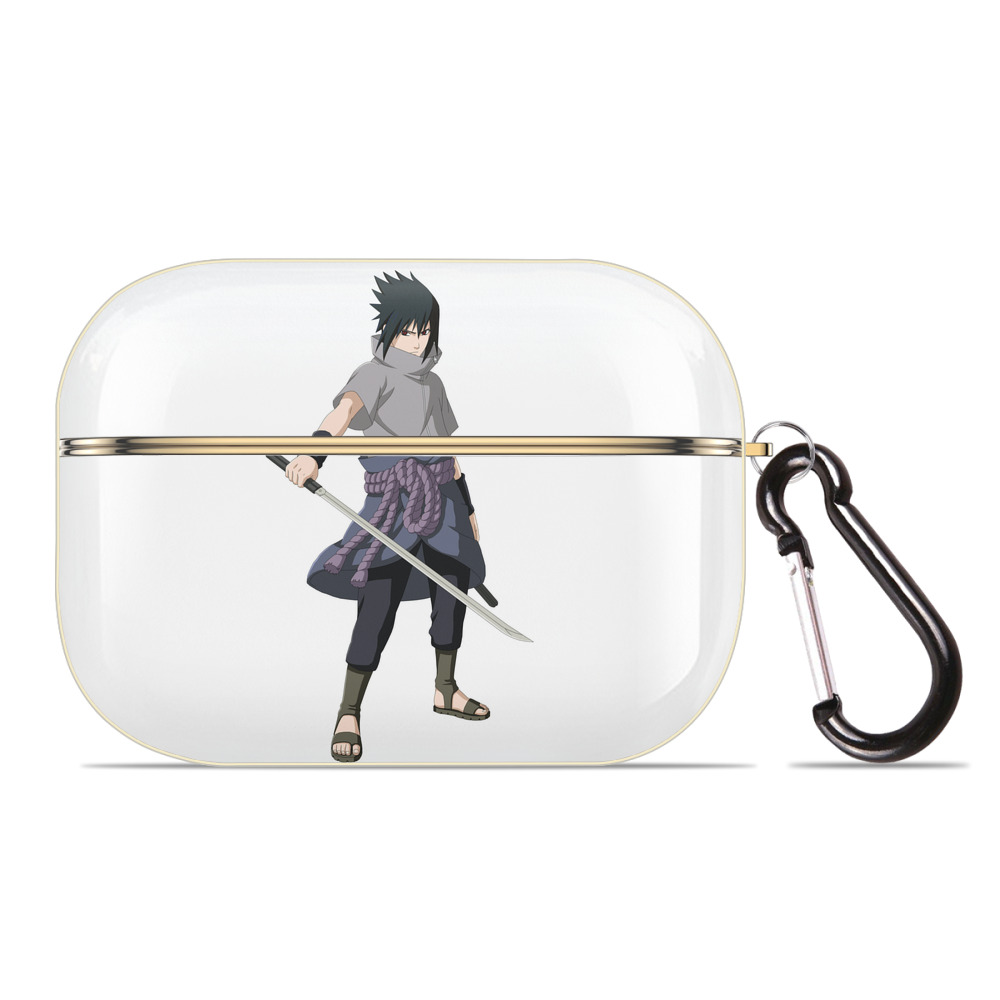 （画像用） NARUTO -ナルト- うちは サスケ Uchiha Sasuke 【AirPods Pro用】ハードシェル保護ケース｜耐衝撃・防指紋・カラビナ付き商品仕様
