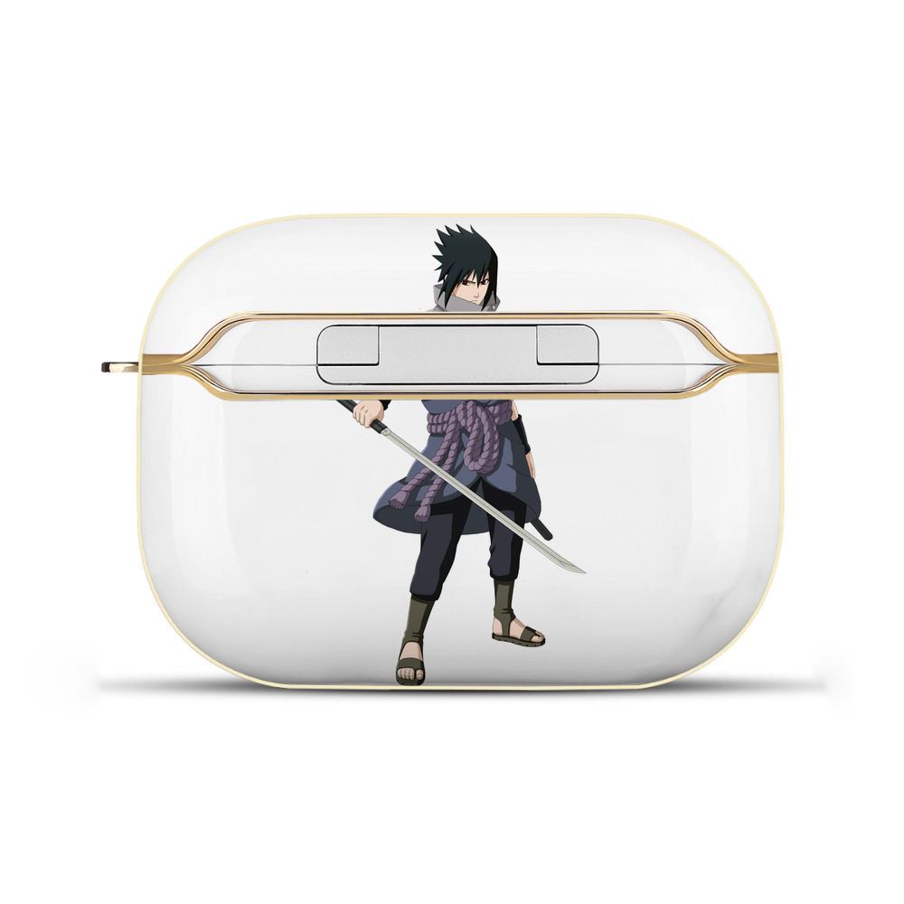 （画像用） NARUTO -ナルト- うちは サスケ Uchiha Sasuke 【AirPods Pro用】ハードシェル保護ケース｜耐衝撃・防指紋・カラビナ付き商品仕様