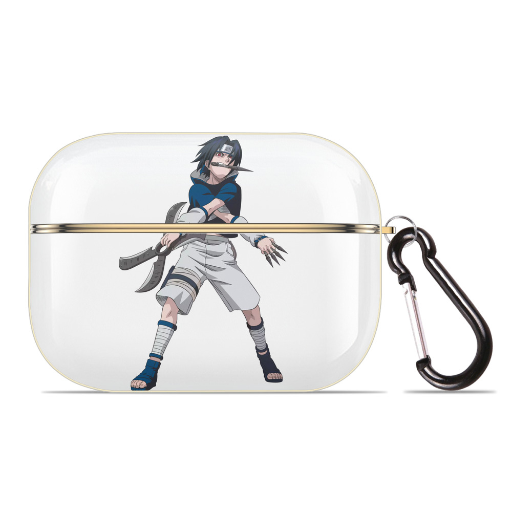 （画像用） NARUTO -ナルト- うちは サスケ Uchiha Sasuke 【AirPods Pro用】ハードシェル保護ケース｜耐衝撃・防指紋・カラビナ付き商品仕様
