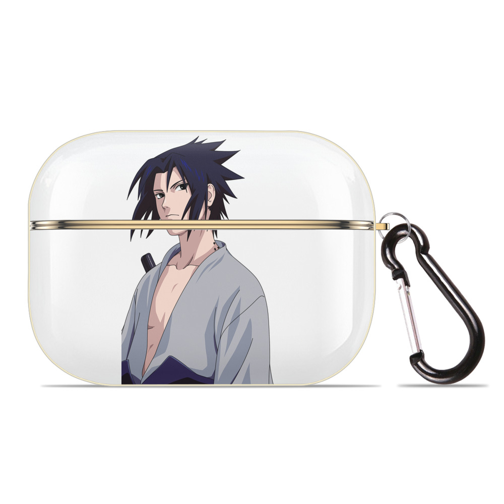 （画像用） NARUTO -ナルト- うちは サスケ Uchiha Sasuke 【AirPods Pro用】ハードシェル保護ケース｜耐衝撃・防指紋・カラビナ付き商品仕様