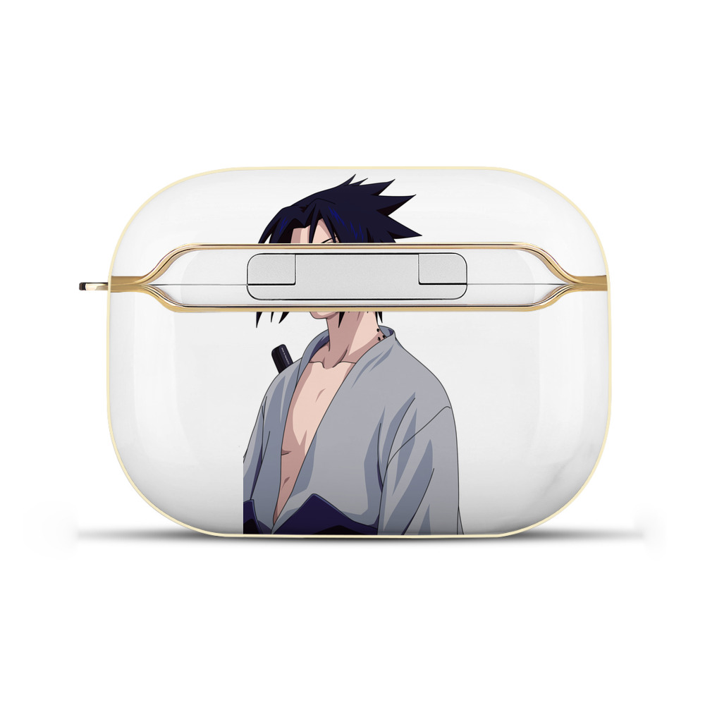 （画像用） NARUTO -ナルト- うちは サスケ Uchiha Sasuke 【AirPods Pro用】ハードシェル保護ケース｜耐衝撃・防指紋・カラビナ付き商品仕様