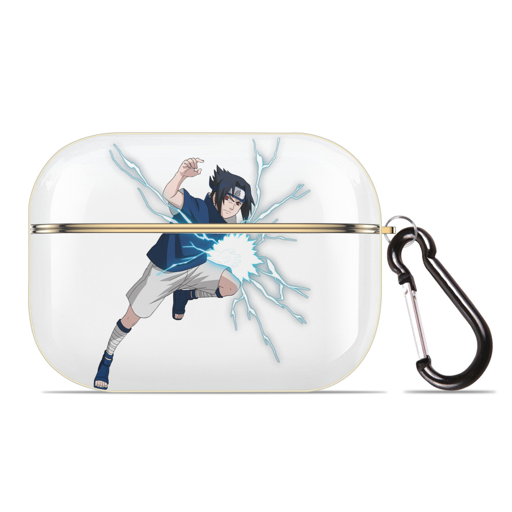 （画像用） NARUTO -ナルト- うちは サスケ Uchiha Sasuke 【AirPods Pro用】ハードシェル保護ケース｜耐衝撃・防指紋・カラビナ付き商品仕様