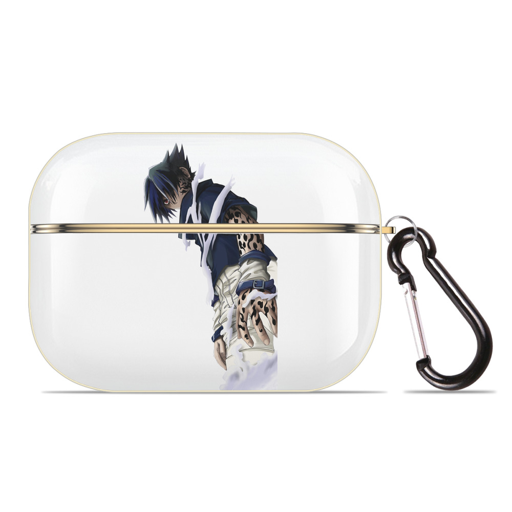 （画像用） NARUTO -ナルト- うちは サスケ Uchiha Sasuke 【AirPods Pro用】ハードシェル保護ケース｜耐衝撃・防指紋・カラビナ付き商品仕様