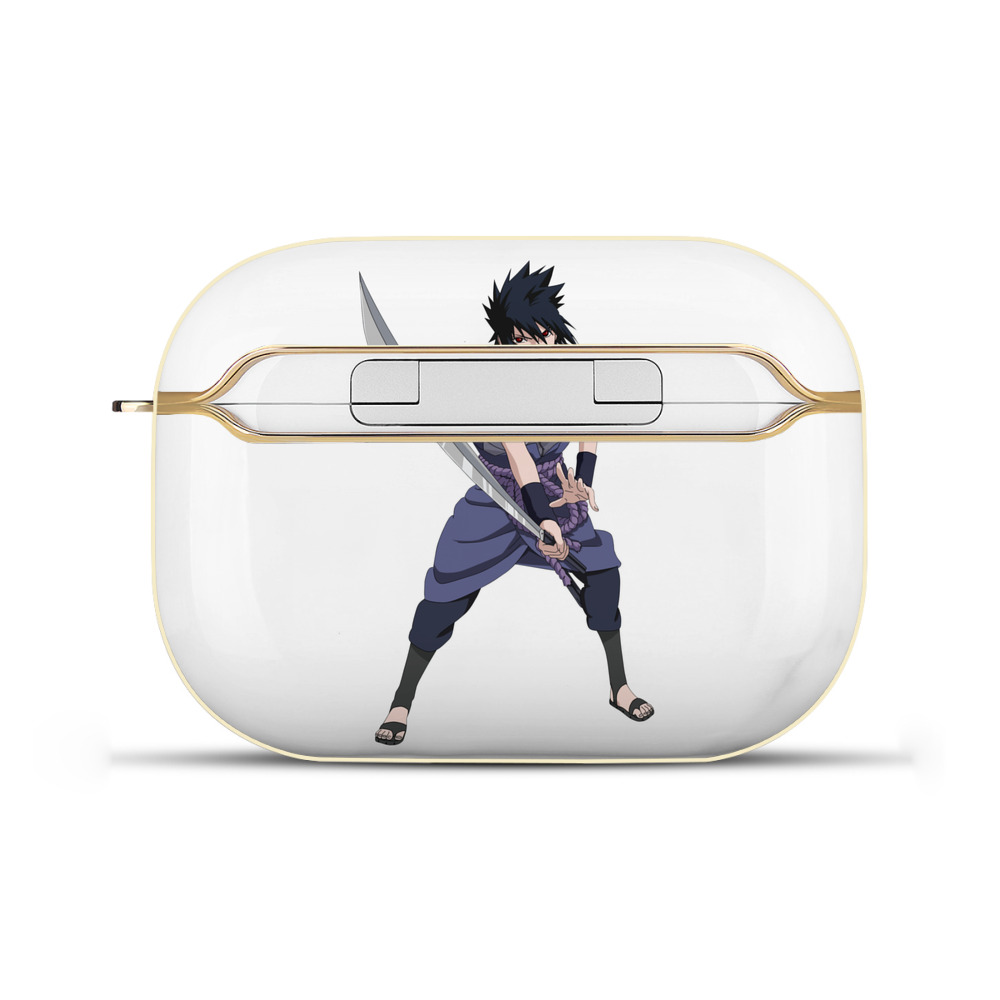 （画像用） NARUTO -ナルト- うちは サスケ Uchiha Sasuke 【AirPods Pro用】ハードシェル保護ケース｜耐衝撃・防指紋・カラビナ付き商品仕様