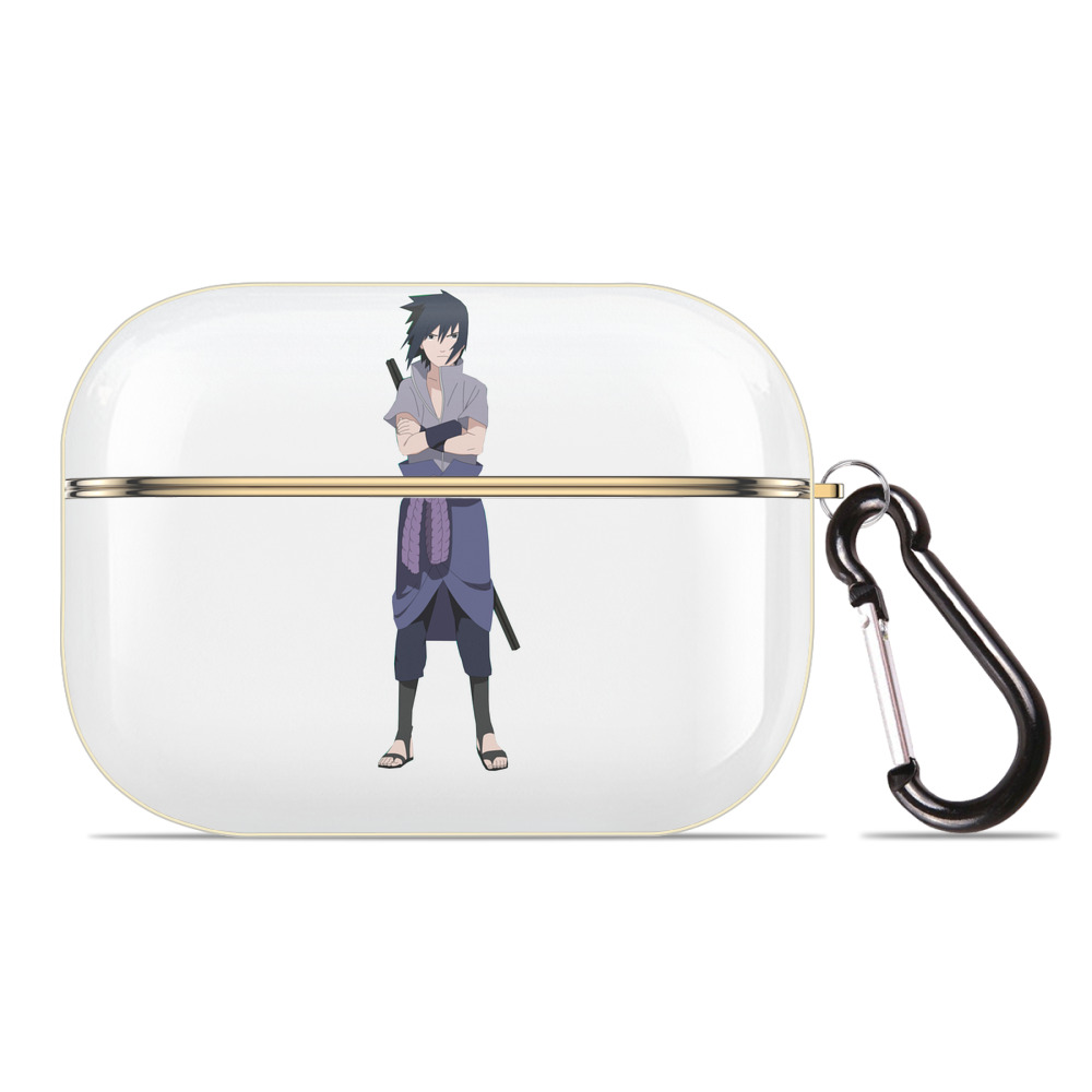 （画像用） NARUTO -ナルト- うちは サスケ Uchiha Sasuke 【AirPods Pro用】ハードシェル保護ケース｜耐衝撃・防指紋・カラビナ付き商品仕様