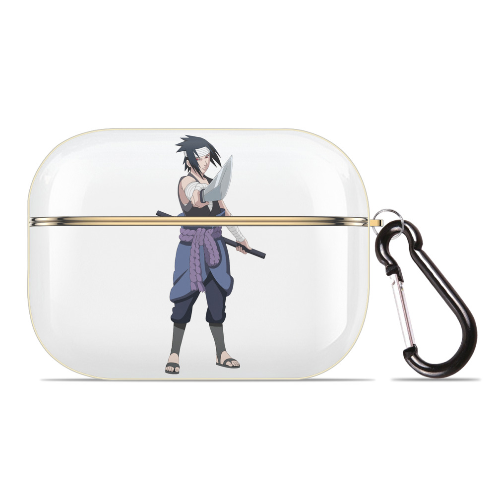 （画像用） NARUTO -ナルト- うちは サスケ Uchiha Sasuke 【AirPods Pro用】ハードシェル保護ケース｜耐衝撃・防指紋・カラビナ付き商品仕様