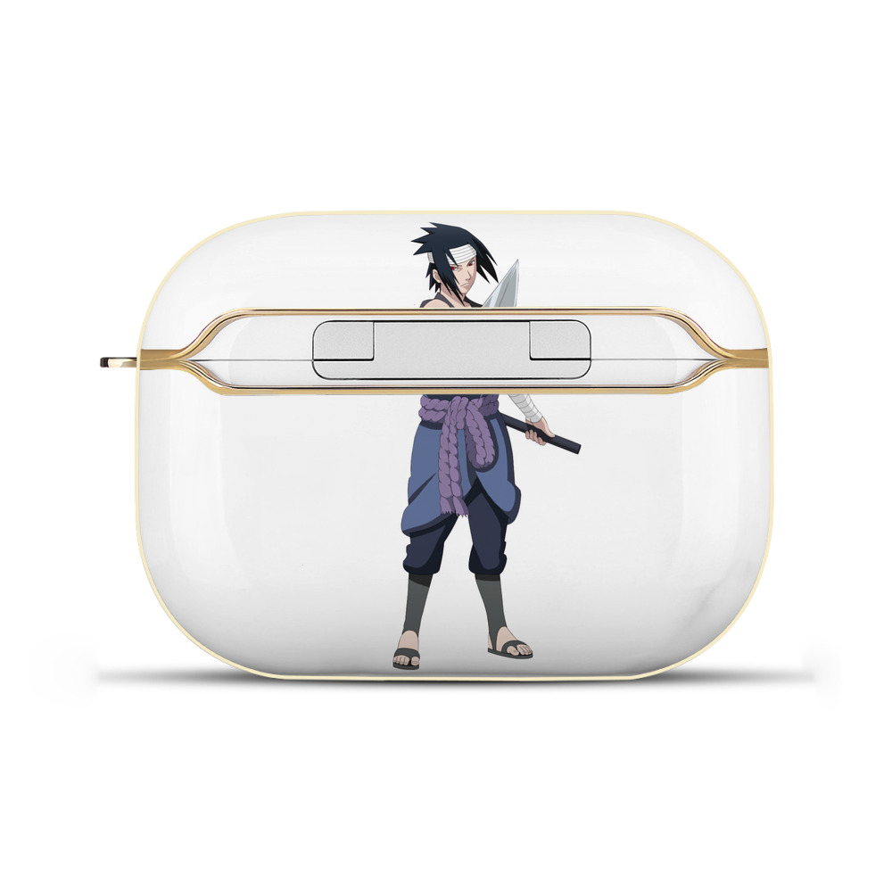 （画像用） NARUTO -ナルト- うちは サスケ Uchiha Sasuke 【AirPods Pro用】ハードシェル保護ケース｜耐衝撃・防指紋・カラビナ付き商品仕様