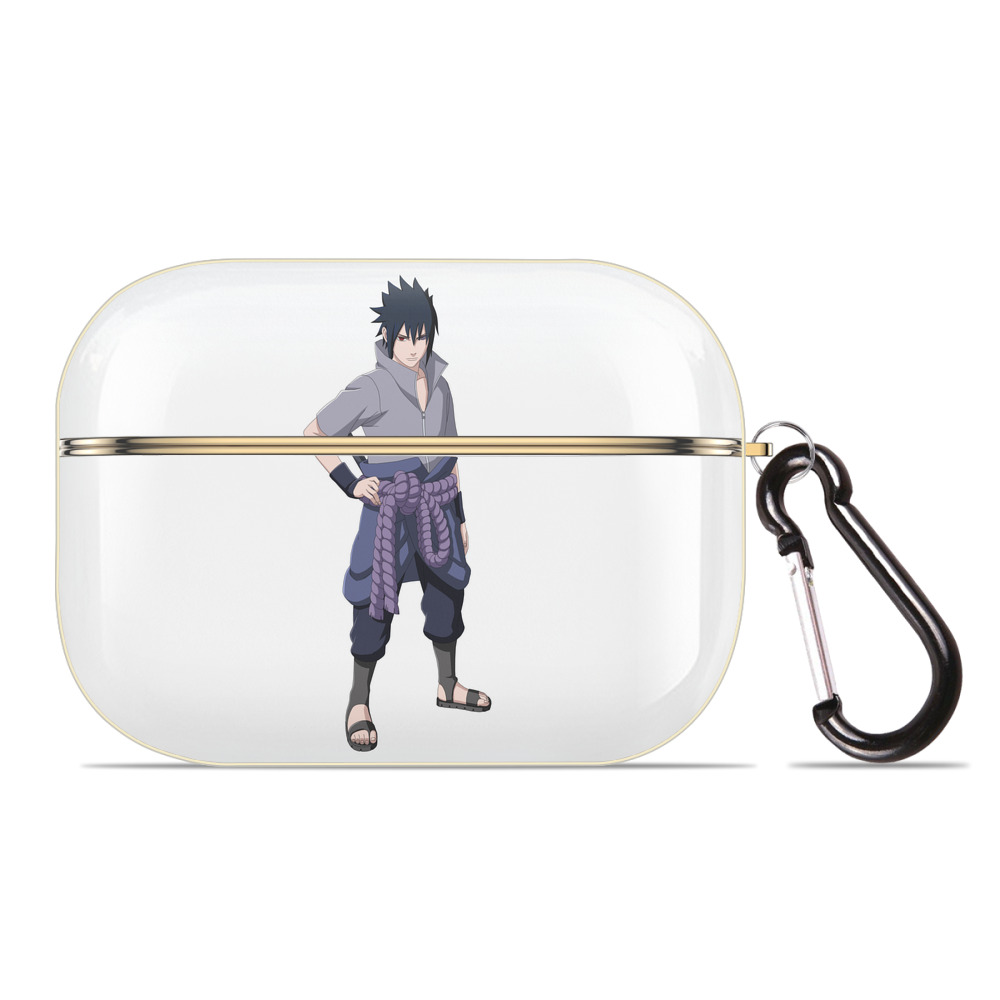 （画像用） NARUTO -ナルト- うちは サスケ Uchiha Sasuke 【AirPods Pro用】ハードシェル保護ケース｜耐衝撃・防指紋・カラビナ付き商品仕様