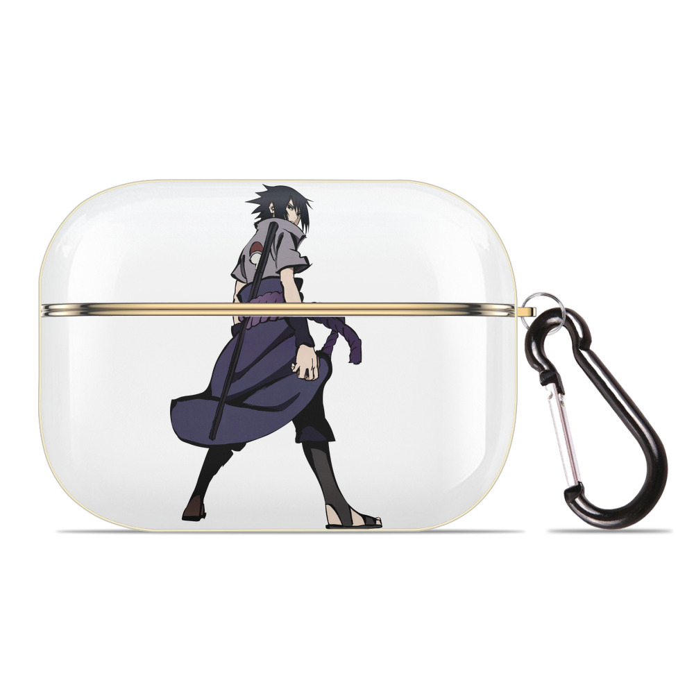 （画像用） NARUTO -ナルト- うちは サスケ Uchiha Sasuke 【AirPods Pro用】ハードシェル保護ケース｜耐衝撃・防指紋・カラビナ付き商品仕様