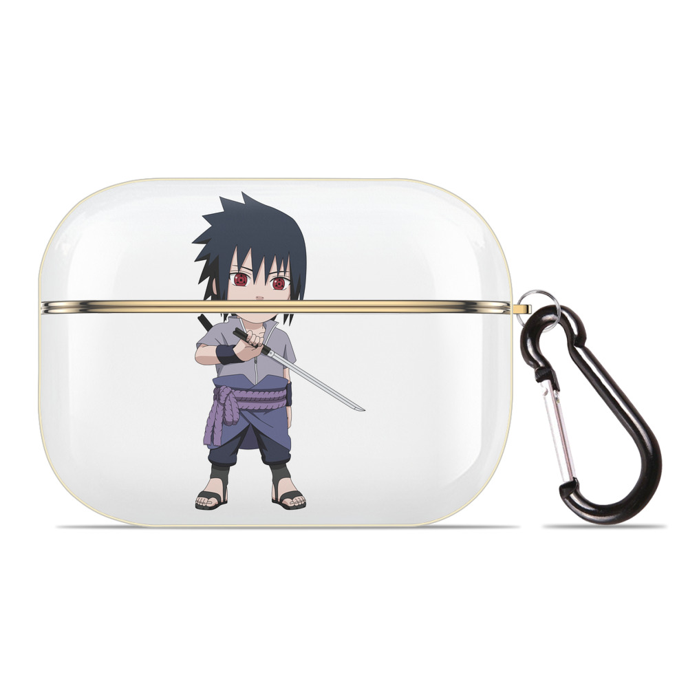 （画像用） NARUTO -ナルト- うちは サスケ Uchiha Sasuke 【AirPods Pro用】ハードシェル保護ケース｜耐衝撃・防指紋・カラビナ付き商品仕様