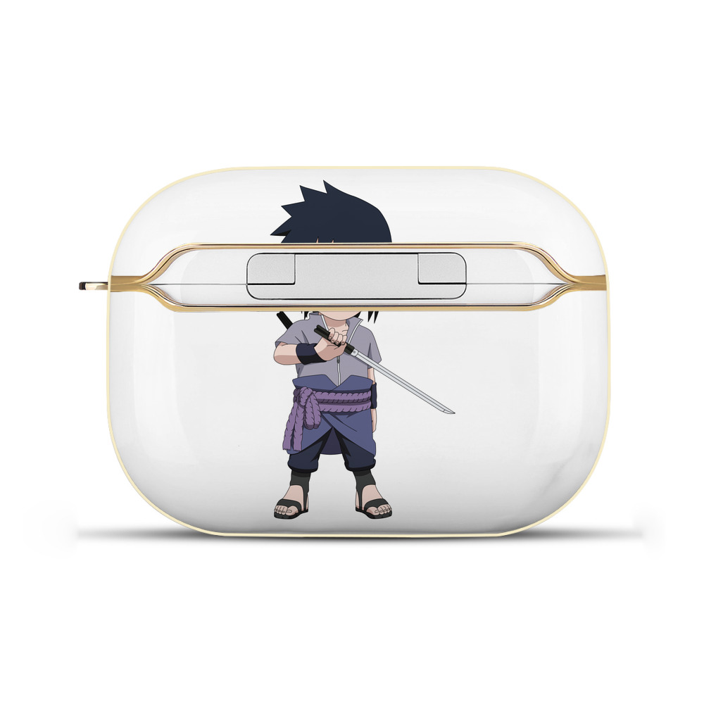 （画像用） NARUTO -ナルト- うちは サスケ Uchiha Sasuke 【AirPods Pro用】ハードシェル保護ケース｜耐衝撃・防指紋・カラビナ付き商品仕様